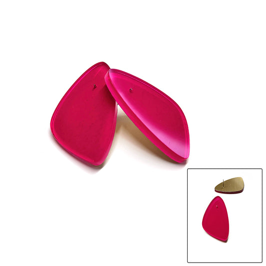 EMILY acrylic stud earrings Magenta