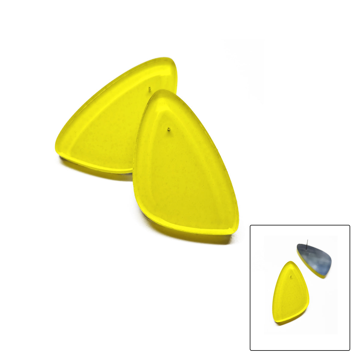 EMILY acrylic stud earrings Citrus Yellow