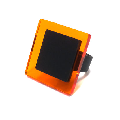 ERIKO ring Orange Translucent