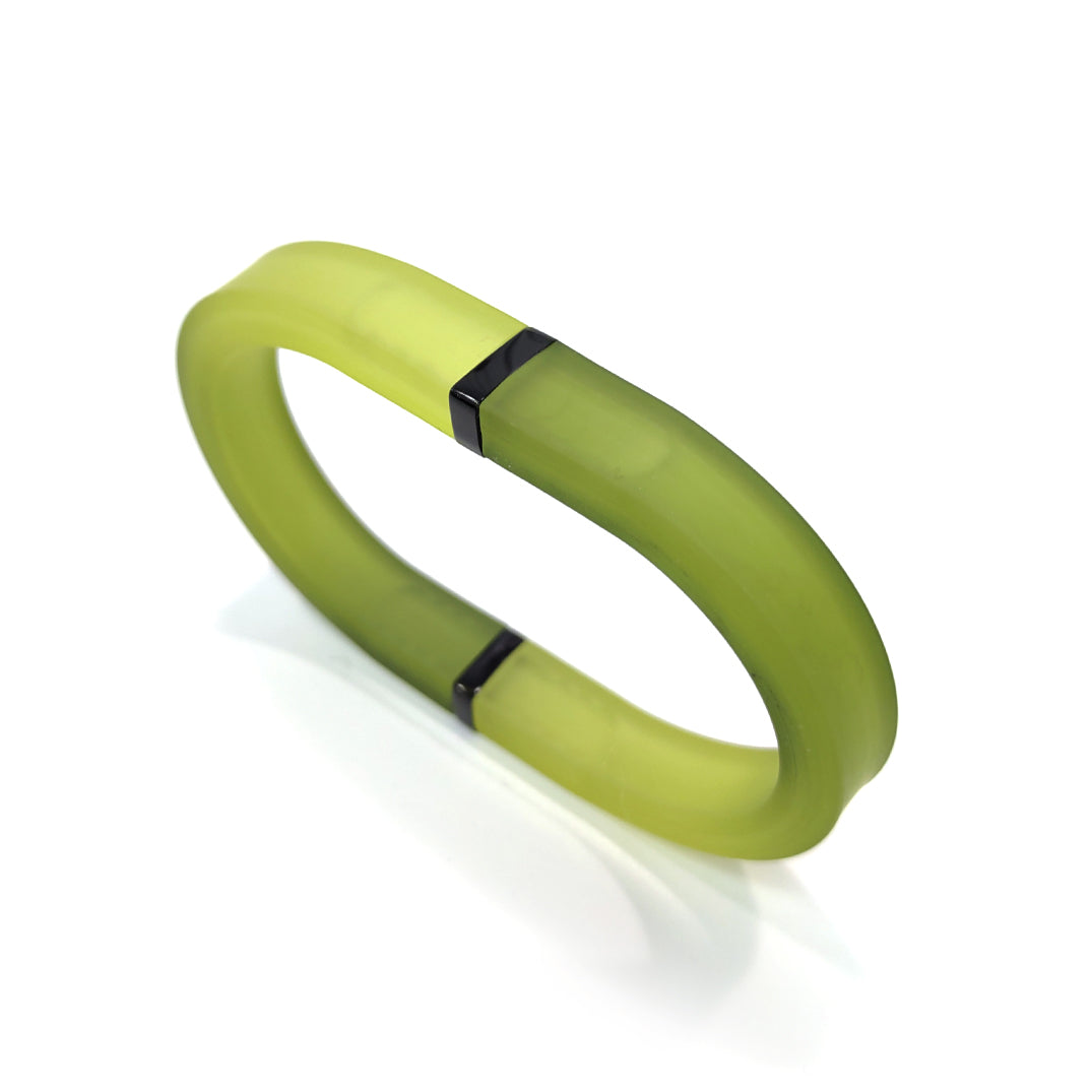 Set of KAYLEE bracelet & SANAGA ring Lime Green