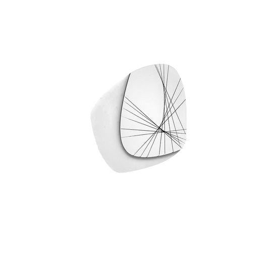 KIRSTEN acrylic brooch White