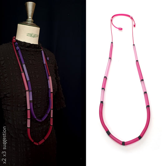 LORETA long necklace Pink Fuchsia