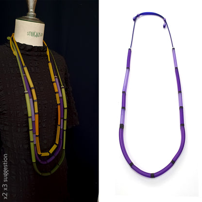 LORETA long necklace Purple Violet