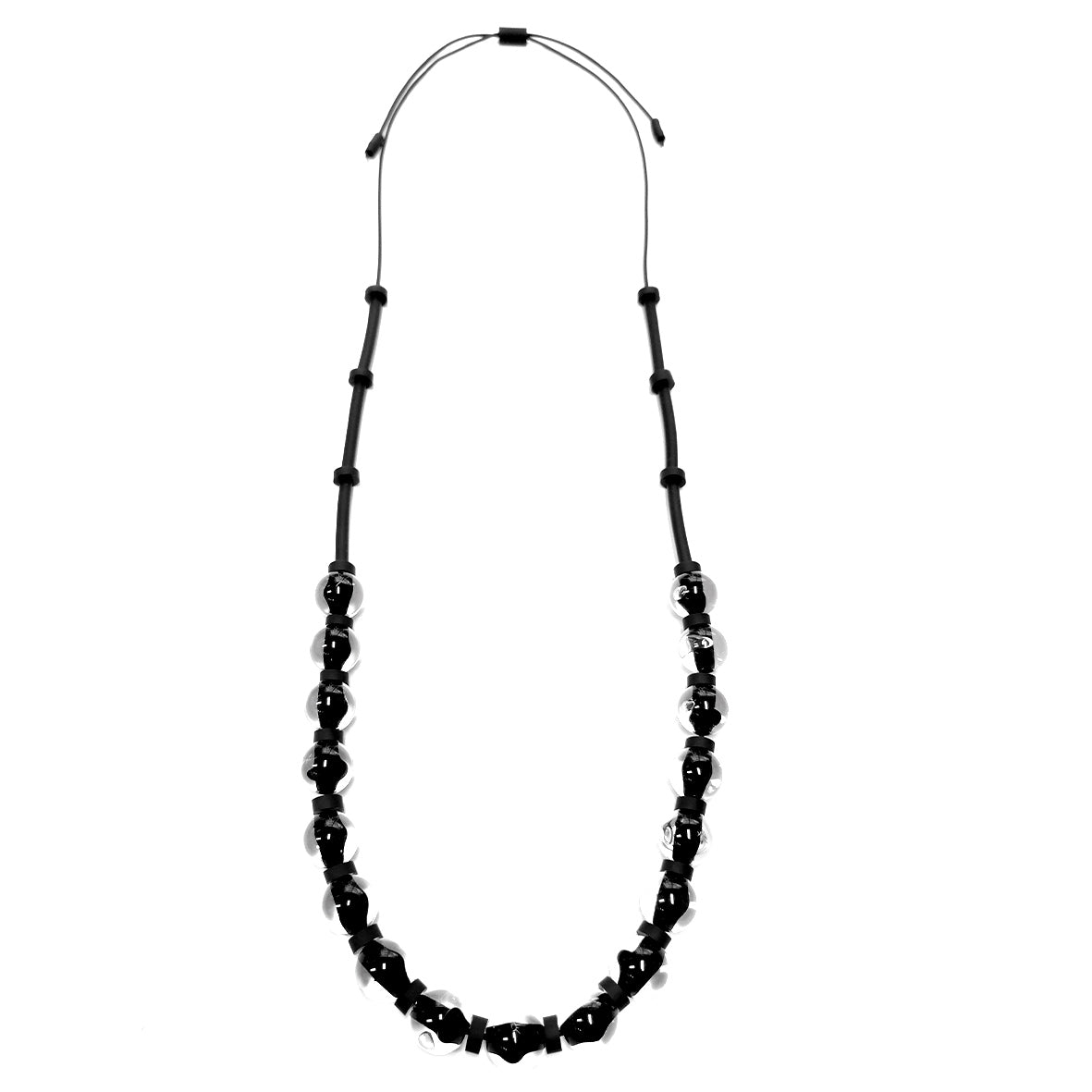 LYANNA long necklace Black Crystal