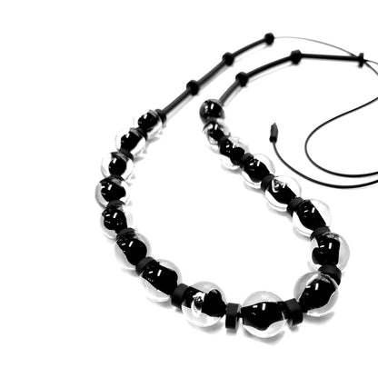 LYANNA long necklace Black Crystal