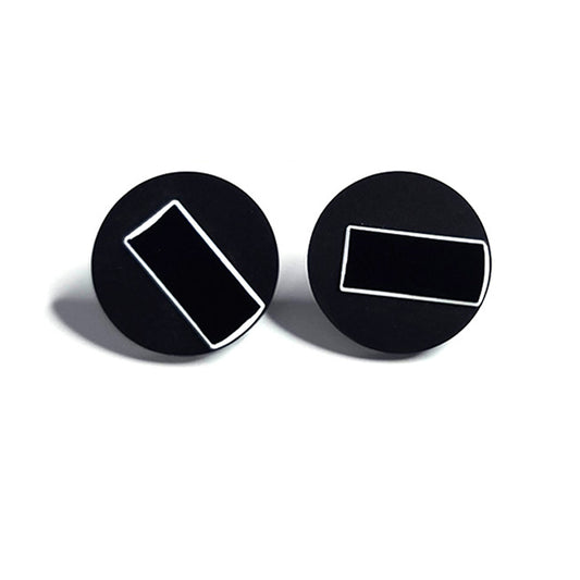 MARCIA stud earrings Black/Black