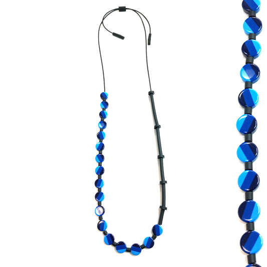 MARYAM resin long necklace Blue