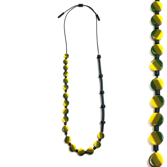 MARYAM resin long necklace Green