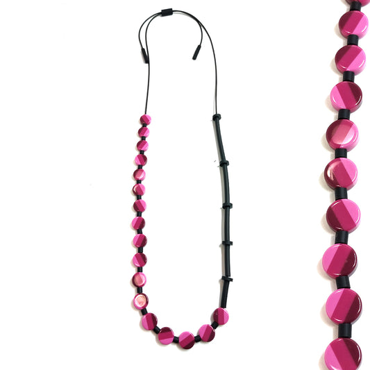 MARYAM resin long necklace Rose