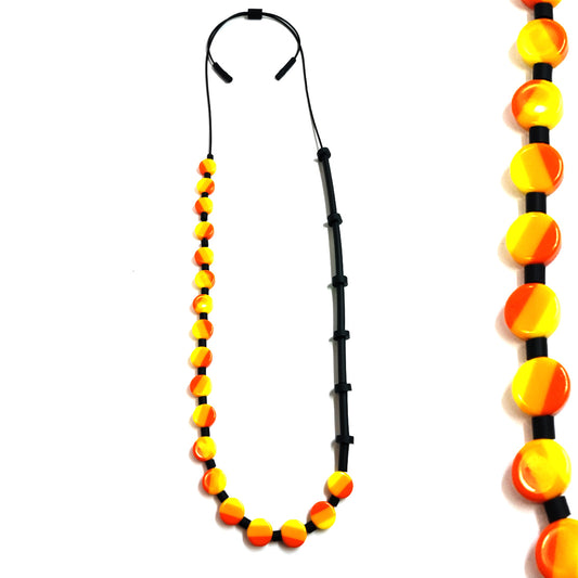 MARYAM resin long necklace Yellow Sun