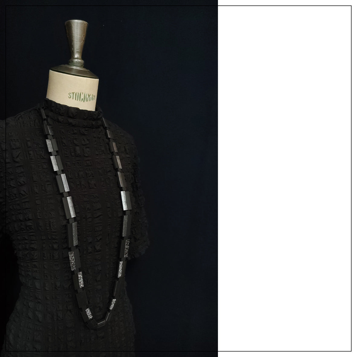 MEGARE long necklace Antic Silver