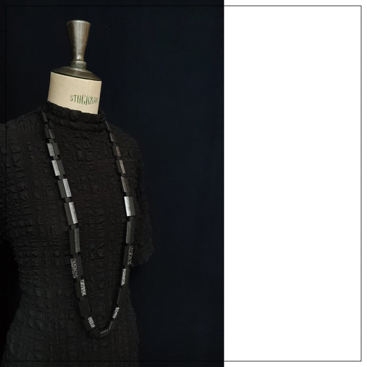 MEGARE long necklace Antic Silver