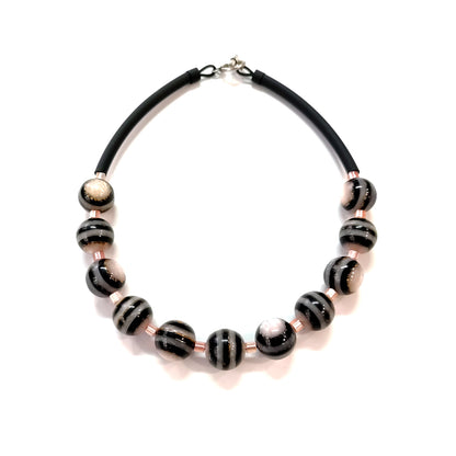 SONORA resin beads necklace Powder Pink