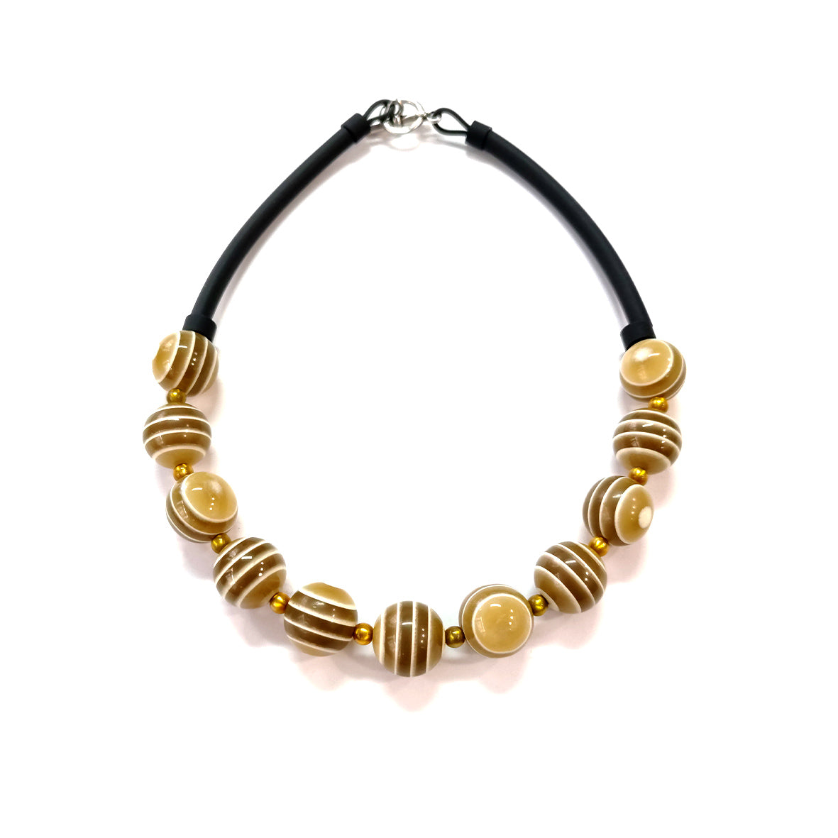SONORA resin beads necklace Beige Sand