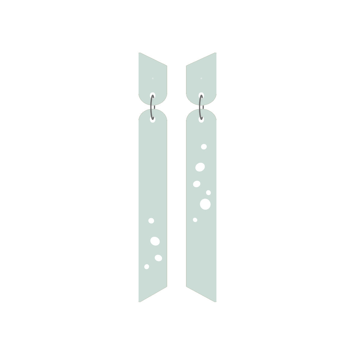 Set : CECIL pendant + NERA earrings [for free] Water Green