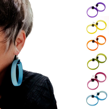 ORA rubber earrings Turquoise Candy