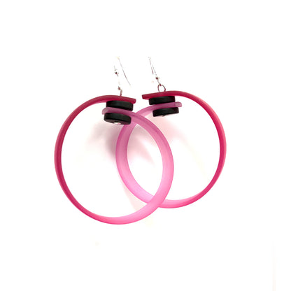 ORA rubber earrings Fuchsia Candy