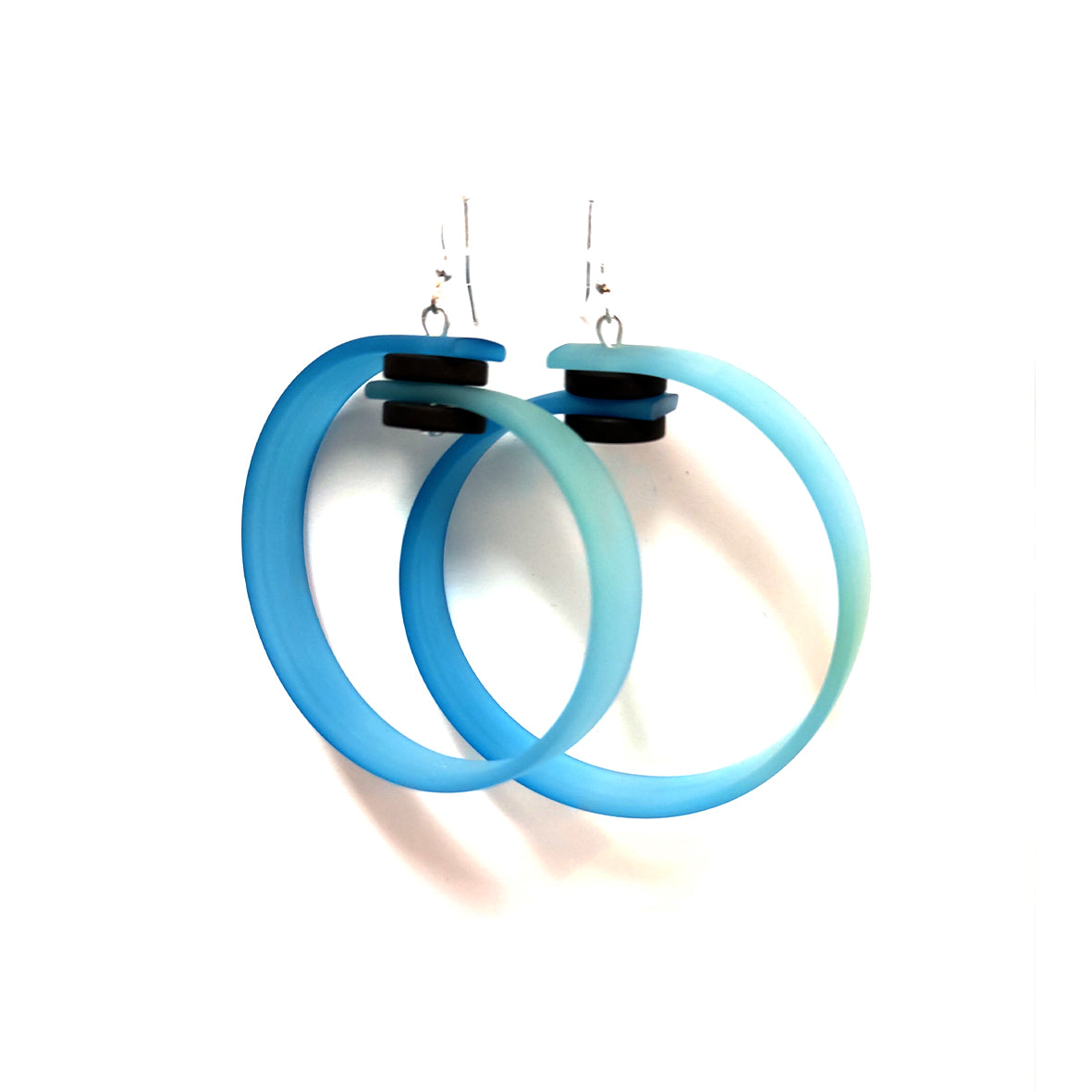 ORA rubber earrings Blue Lagoon