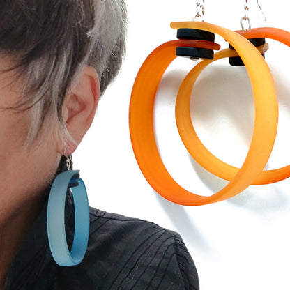 ORA rubber earrings Orange Candy