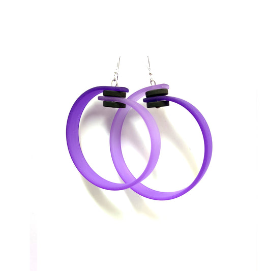 ORA rubber earrings Purple