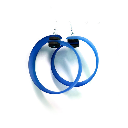 ORA rubber earrings Sky Blue