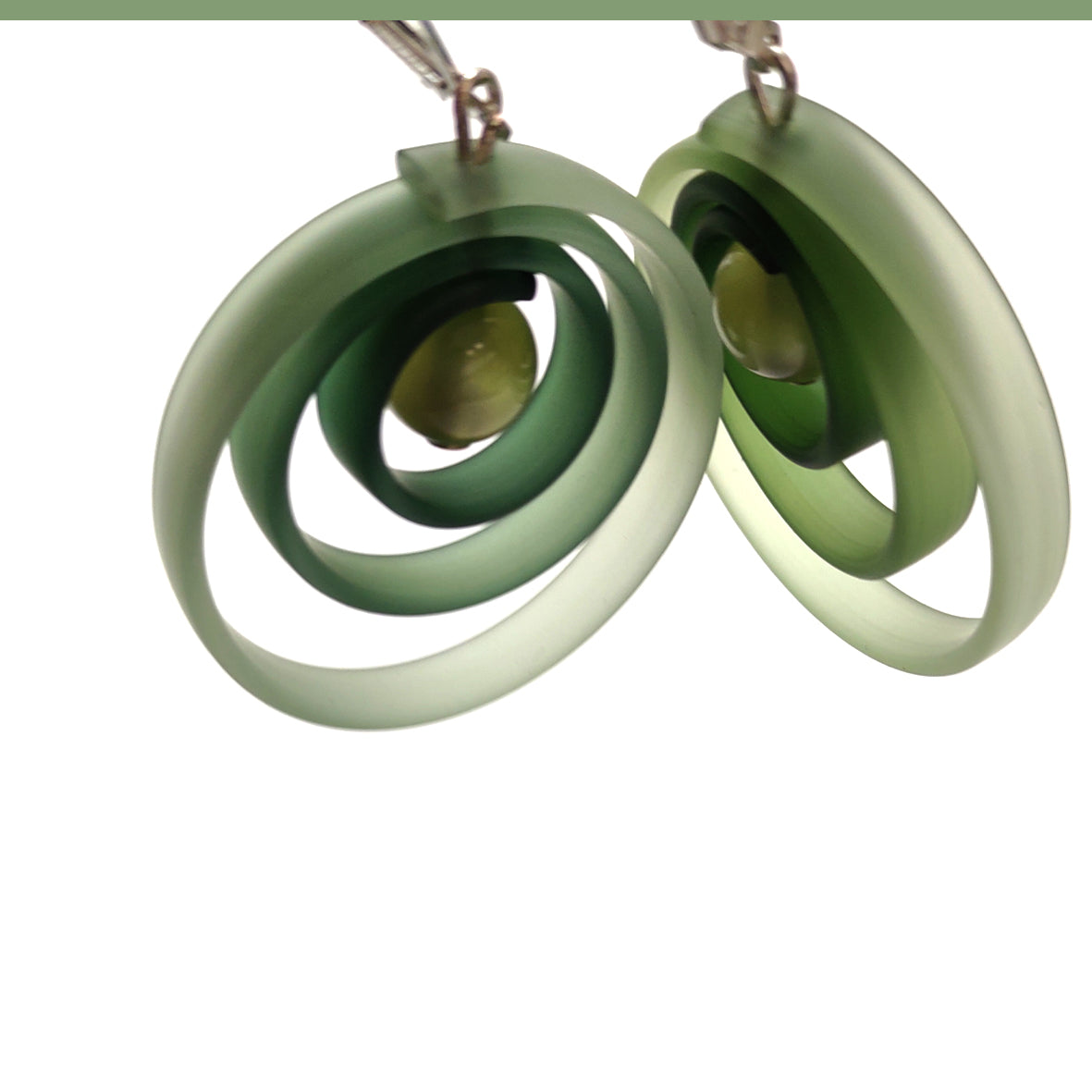 Orchidee earrings Baltic Green