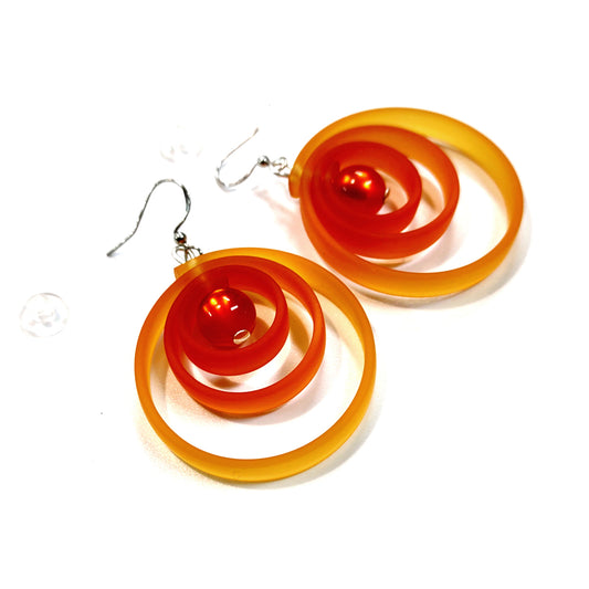 ORCHIDEE rubber earrings Orange