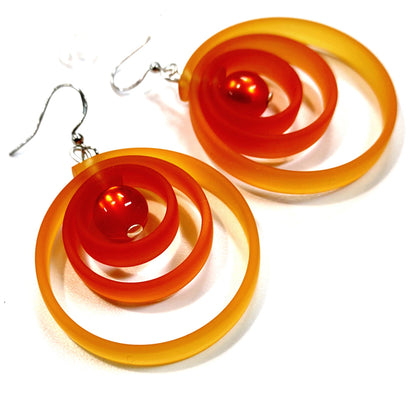 ORCHIDEE rubber earrings Orange