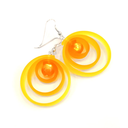 ORCHIDEE rubber earrings Yellow