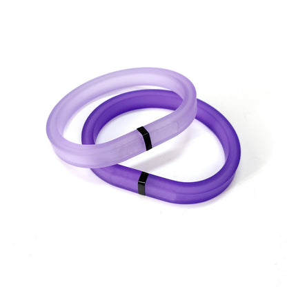 YUNA°DUO set of 2 rubber bracelets Violet