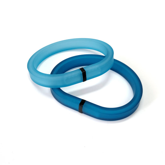 YUNA°DUO, lot de 2 bracelets en caoutchouc Turquoise