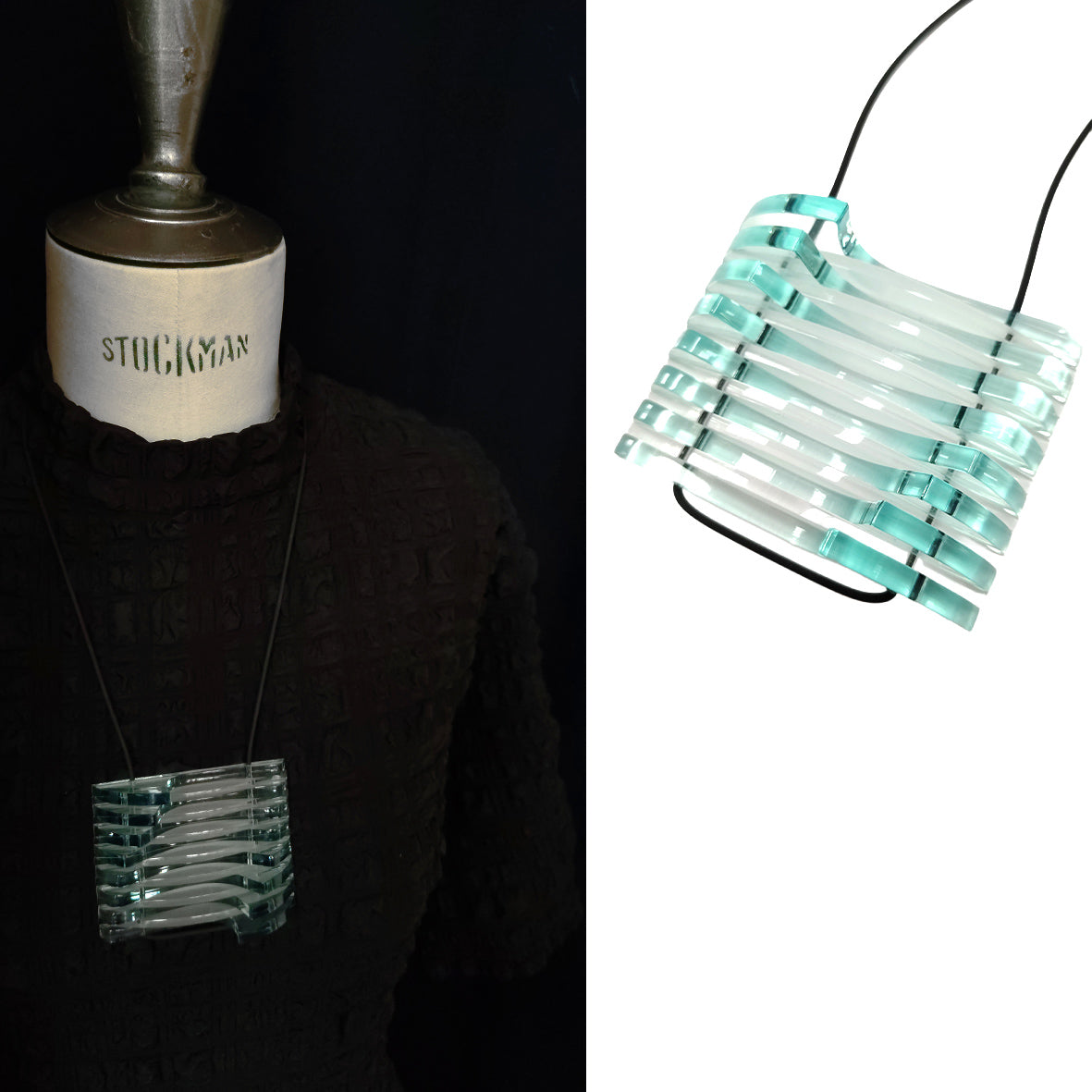 SALOME pendentif Vert d'eau [CRYSTAL PALACE]