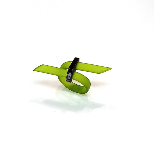 SANAGA adjustable ring Lime Green
