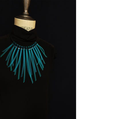 SANTA-CRUZ "feather" statement necklace Laguna Turquoise