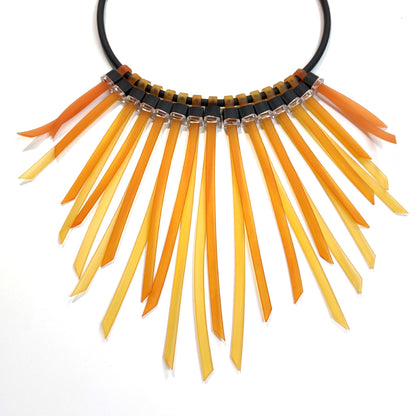 -30% SANTA-CRUZ collier "plumes" Jaune Soleil