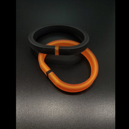 RORY°DUO lot de 2 bracelets Orange et Noir