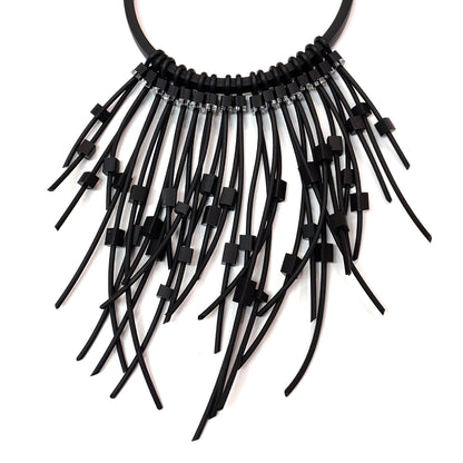 SHANE "feather" necklace Black