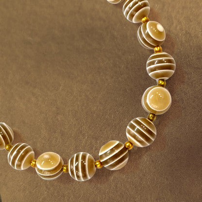 SONORA resin beads necklace Beige Sand