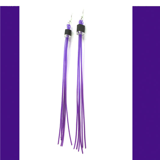 STROMBOLI long tassel earrings Purple