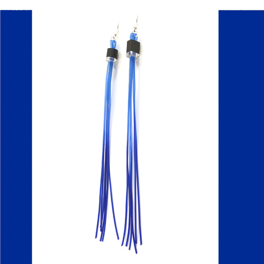 STROMBOLI long tassel earrings Blue Sky