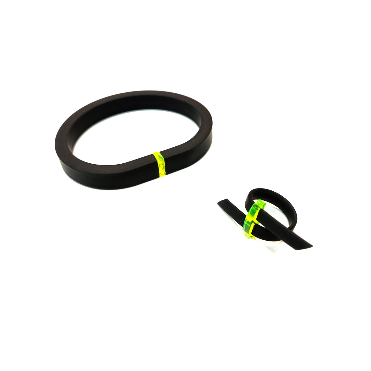 Set TORY bracelet + EPHEZE adjustable ring Neon Green