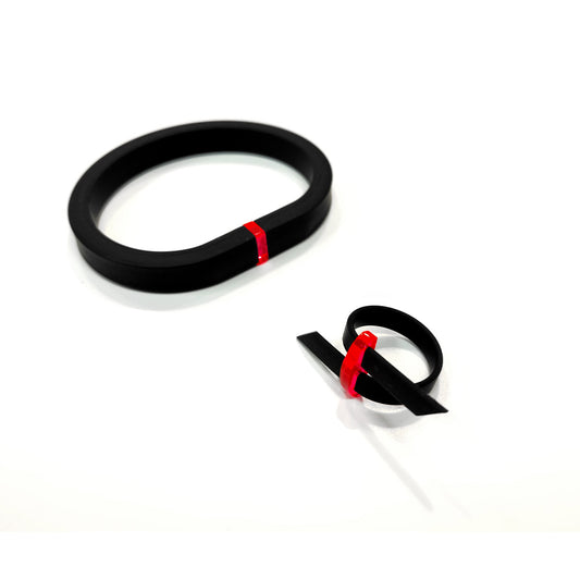 Set TORY bracelet + EPHEZE adjustable ring Neon Red