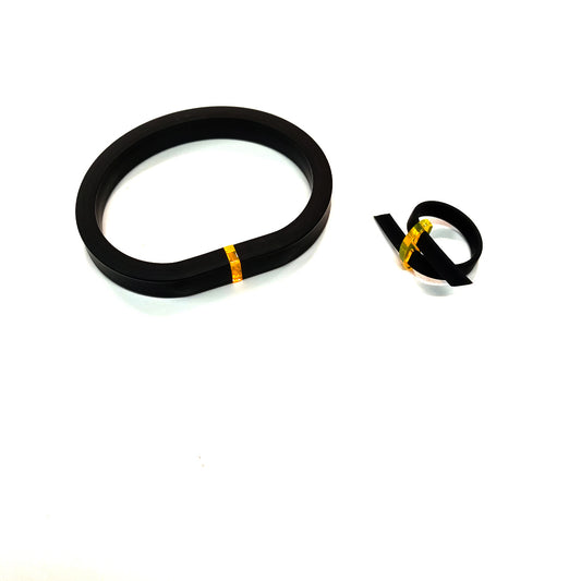 Set TORY bracelet + EPHEZE adjustable ring Neon Yellow
