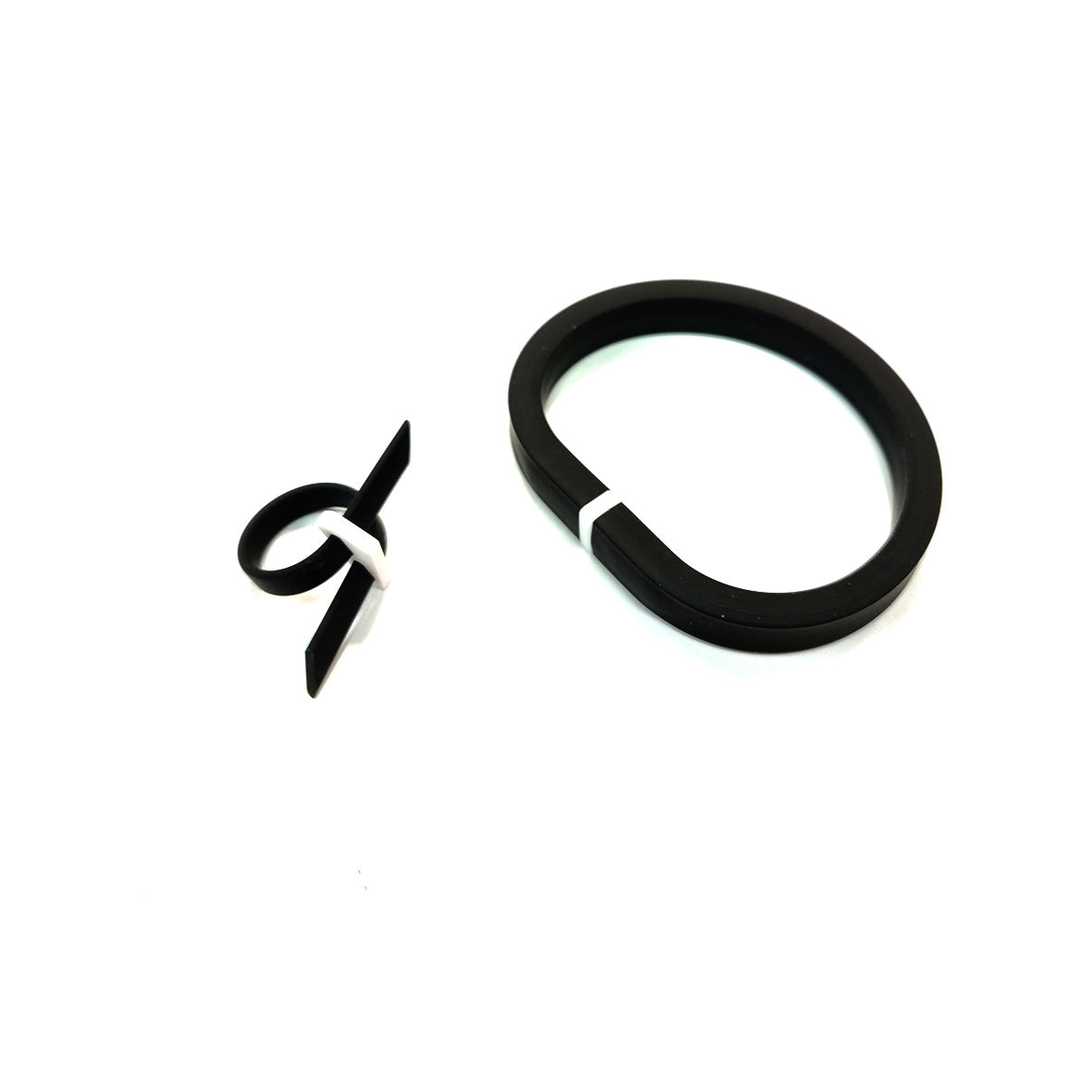 Set TORY bracelet + EPHEZE adjustable ring White