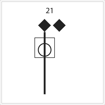 SHAPES-21 mismatched earrings BAUHAUS line - White