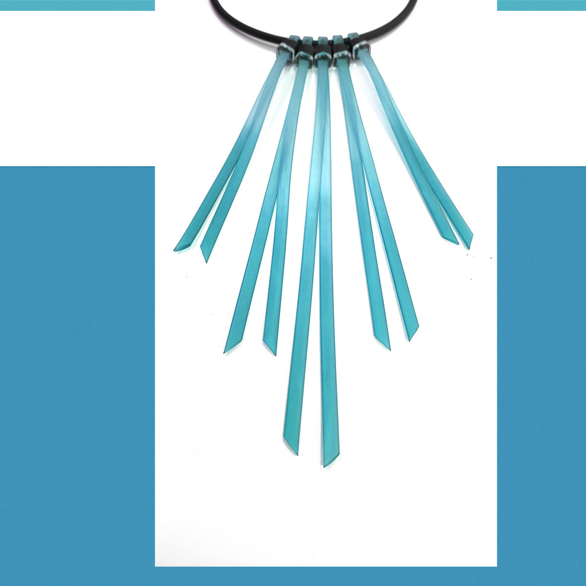 -40% TENERIFE collier "plumes" Turquoise