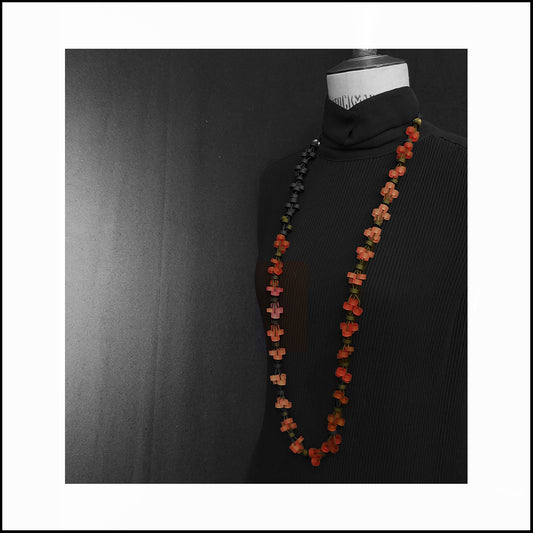 VERONA long necklace Garnet Amarante
