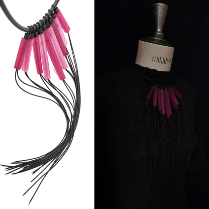 WANAKA collier & SANAGA bague + KAYLEE bracelet - offert / LOT Fuchsia