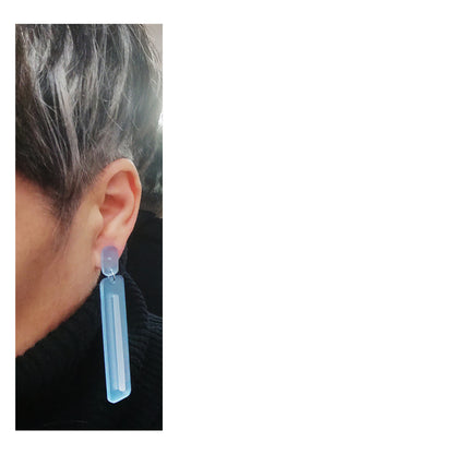 INGRID post & drop earrings Arctic Blue