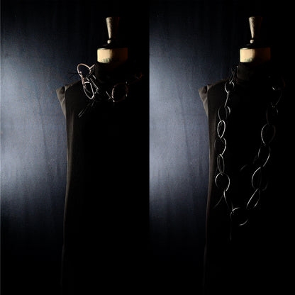KAMPALA long "chain" necklace Black and White